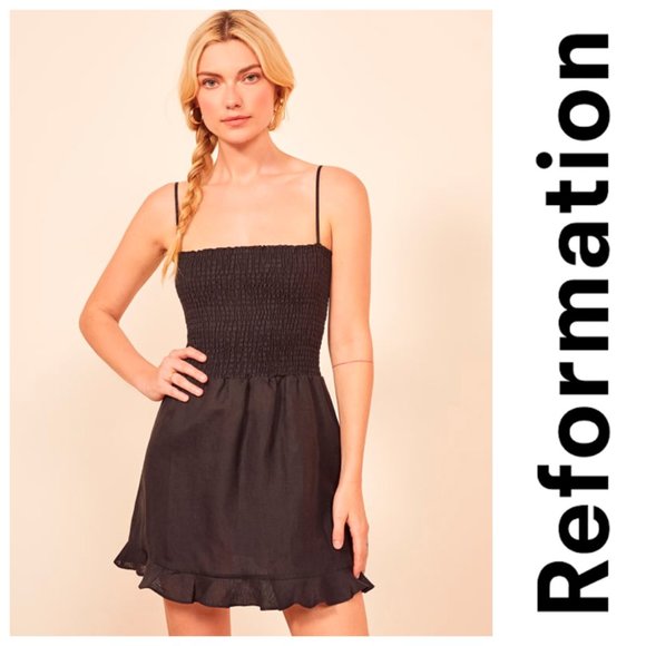 Reformation Dresses & Skirts - New REFORMATION Rouen Smocked Mini dress